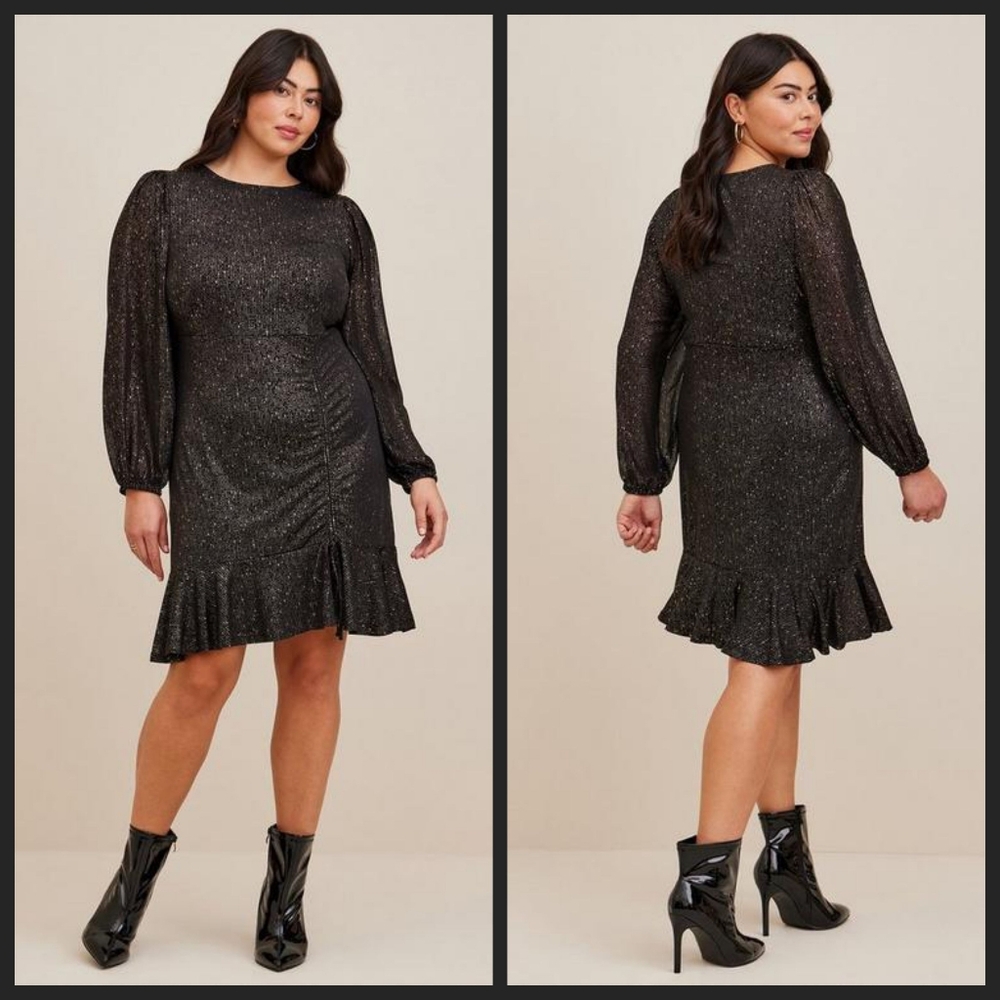 Torrid Mini Studio Knit Ruched Dress 2X NWT